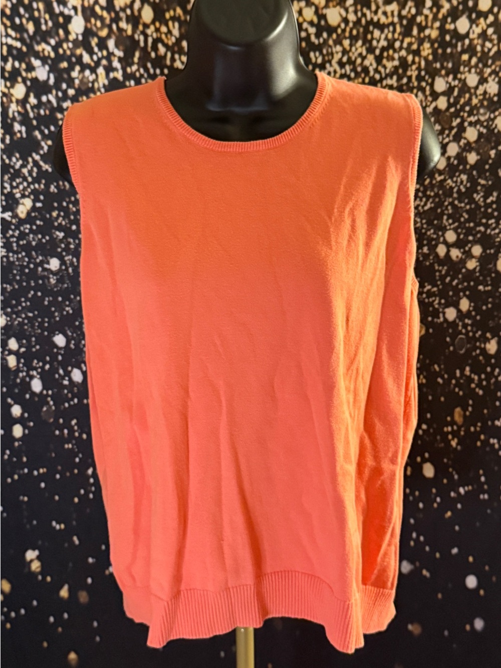 Lands' End Coral Sleeveless Knit Tank